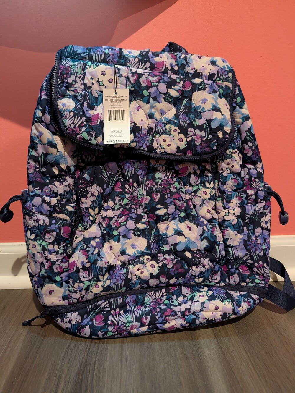 NWT Vera Bradley Featherweight Commuter Backpack